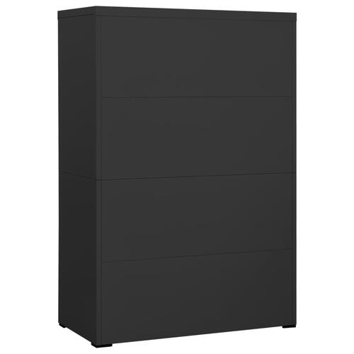 Arkivskab 90x46x134 cm stål antracitgrå