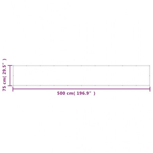 Altanafskærmning 75 × 500 cm - 100 % polyester, sandfarvet