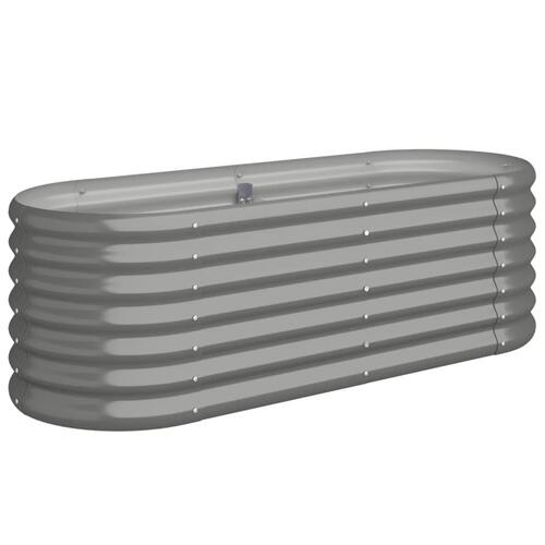 Plantekasse 114x40x36 cm pulverlakeret stål grå