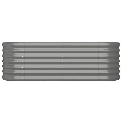Plantekasse 114x40x36 cm pulverlakeret stål grå
