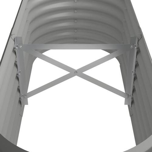 Plantekasse 114x40x36 cm pulverlakeret stål grå