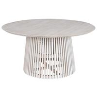 Spisebord Home ESPRIT Hvid Cedertræ 150 x 150 x 75 cm
