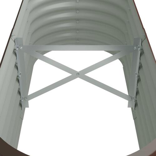 Plantekasse 114x40x36 cm pulverlakeret stål brun