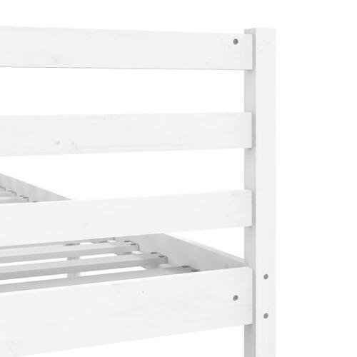 Sengeramme 140x190 cm massivt træ hvid