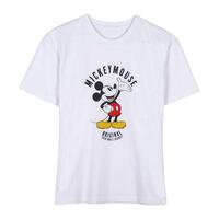 Kortærmet T-shirt til Kvinder Mickey Mouse Hvid S