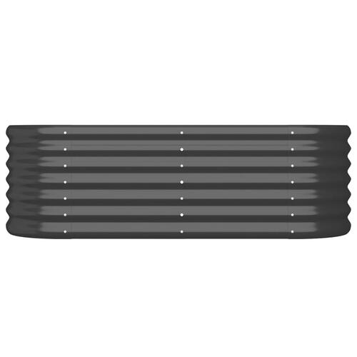 Plantekasse 114x40x36 cm pulverlakeret stål antracitgrå
