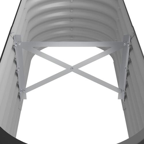 Plantekasse 114x40x36 cm pulverlakeret stål antracitgrå