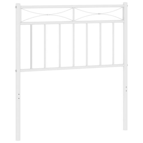Sengegavl 80 cm metal hvid