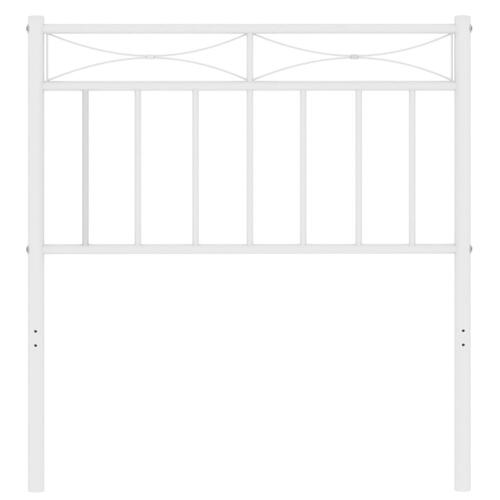 Sengegavl 80 cm metal hvid