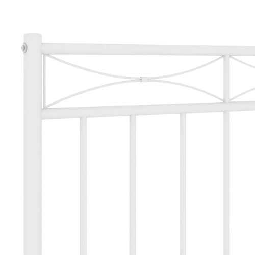 Sengegavl 80 cm metal hvid