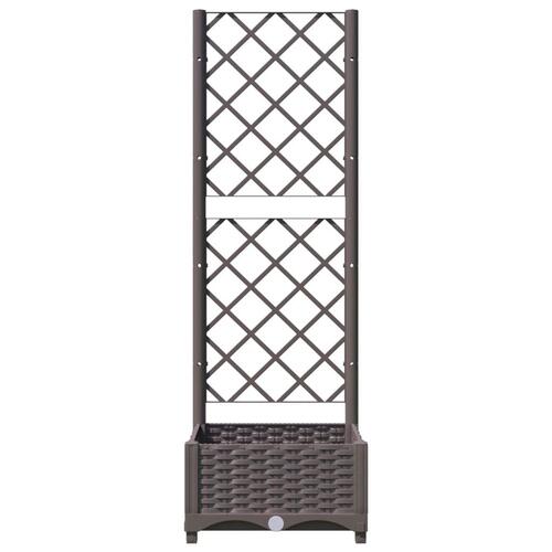 Plantekasse med espalier 40x40x121,5 cm PP brun