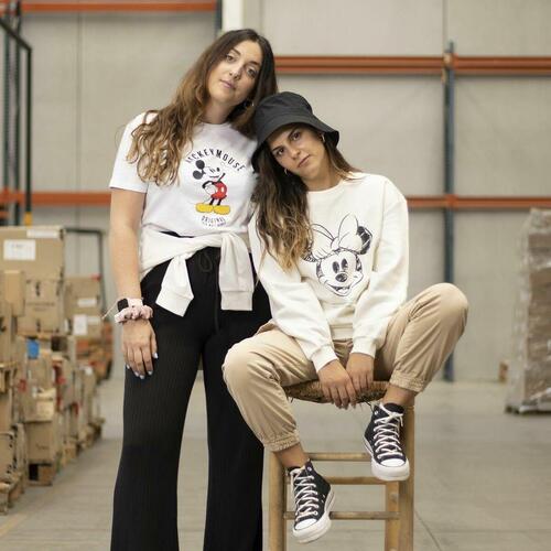 Kortærmet T-shirt til Kvinder Mickey Mouse Hvid M