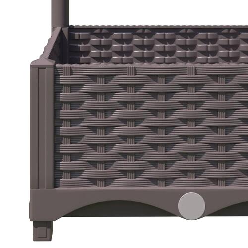 Plantekasse med espalier 40x40x121,5 cm PP brun