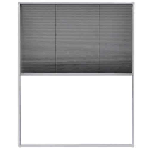 Plisseret insektnet til vinduer 60x160 cm aluminium