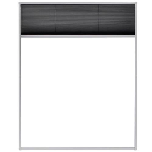 Plisseret insektnet til vinduer 60x160 cm aluminium