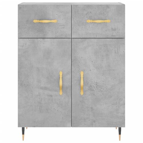 Højskab 69,5x34x180 cm konstrueret træ betongrå