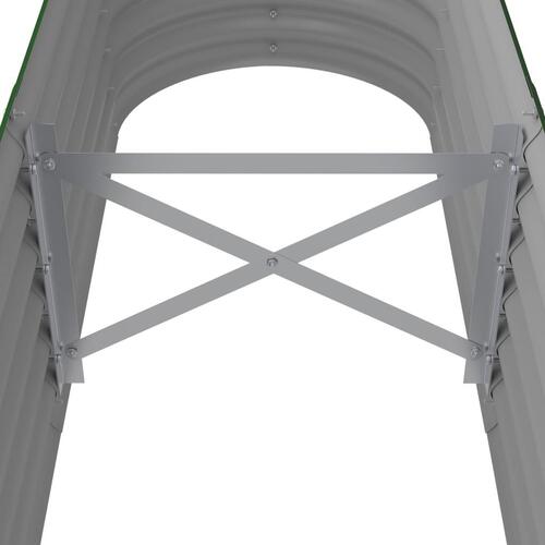 Plantekasse 152x40x36 cm pulverlakeret stål grøn