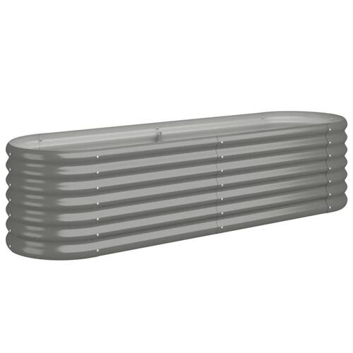 Plantekasse 152x40x36 cm pulverlakeret stål grå