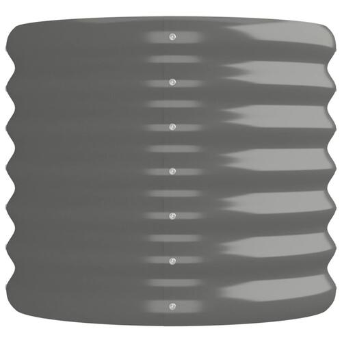 Plantekasse 152x40x36 cm pulverlakeret stål grå