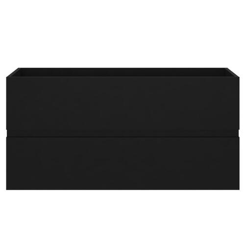 Skab til håndvask 90x38,5x45 cm konstrueret træ sort