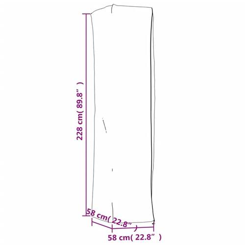 Overtræk til terrassevarmer 2 stk. 58x58x228 cm 420D oxfordstof