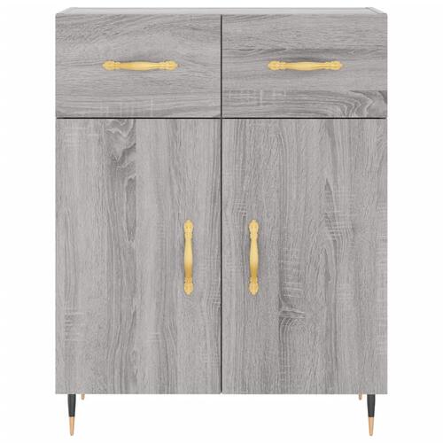 Højskab 69,5x34x180 cm konstrueret træ grå sonoma-eg