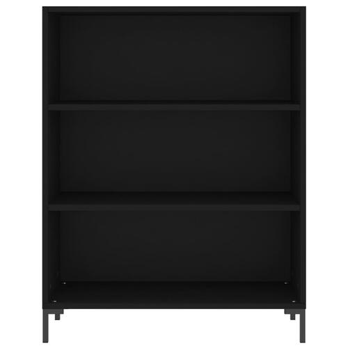Højskab 69,5x34x180 cm konstrueret træ sort