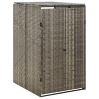 Enkelt skraldespandsskjuler 70x80x117 cm polyrattan grå