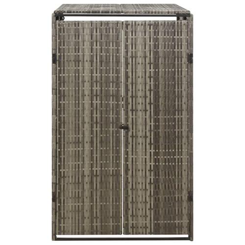 Enkelt skraldespandsskjuler 70x80x117 cm polyrattan grå
