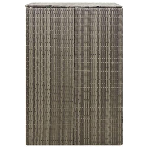 Enkelt skraldespandsskjuler 70x80x117 cm polyrattan grå