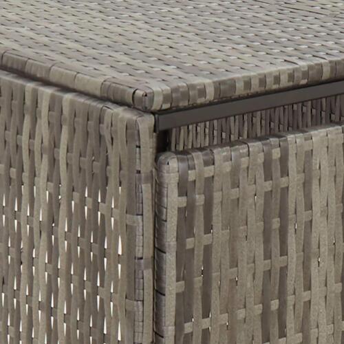 Enkelt skraldespandsskjuler 70x80x117 cm polyrattan grå