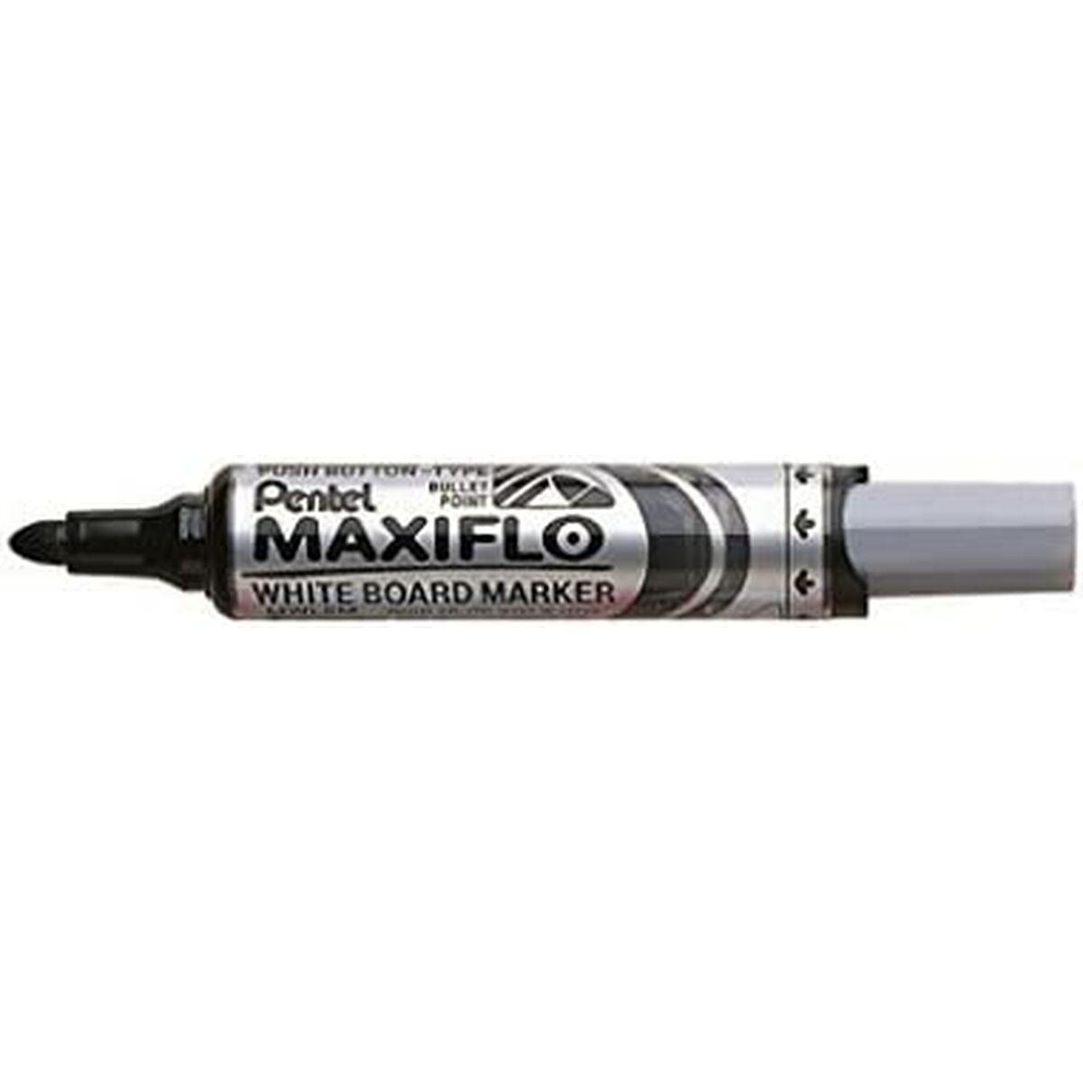 Markør Pentel Maxiflo Sort (12 Dele)