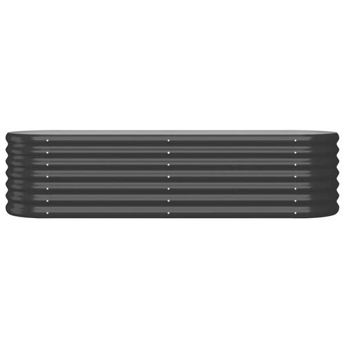 Plantekasse 152x40x36 cm pulverlakeret stål antracitgrå