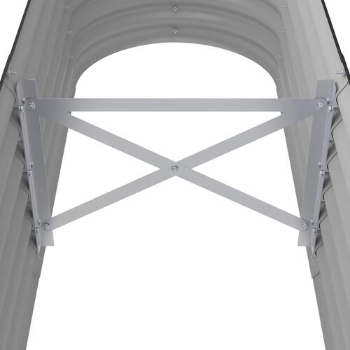 Plantekasse 152x40x36 cm pulverlakeret stål antracitgrå