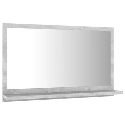 Badeværelsesspejl 60x10,5x37 cm konstrueret træ betongrå