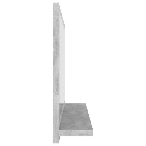 Badeværelsesspejl 60x10,5x37 cm konstrueret træ betongrå
