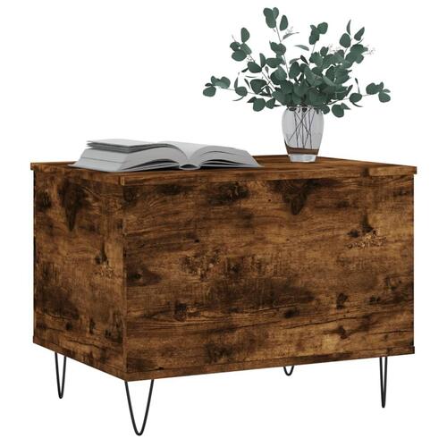 Sofabord 60x44,5x45 cm konstrueret træ røget egetræsfarve