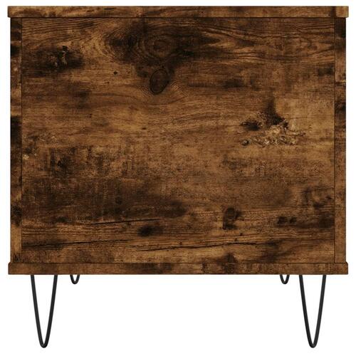 Sofabord 60x44,5x45 cm konstrueret træ røget egetræsfarve