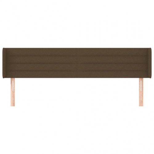 Sengegavl med kanter 163 x 16 x 78/88 cm - mørkebrun