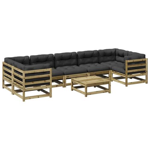 Sofasæt til haven 8 dele med hynder imprægneret fyrretræ