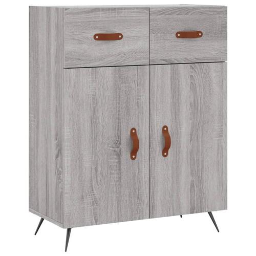 Højskab 69,5x34x180 cm konstrueret træ grå sonoma-eg