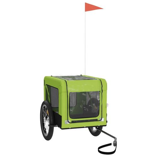 Hundetrailer til cykel oxfordstof og jern grøn og sort