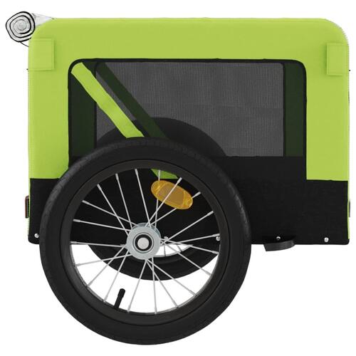 Hundetrailer til cykel oxfordstof og jern grøn og sort