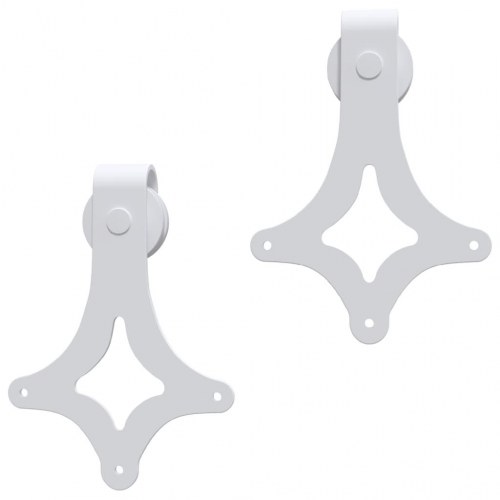 Skydedør med monteringssæt 95x210 cm massivt fyrretræ