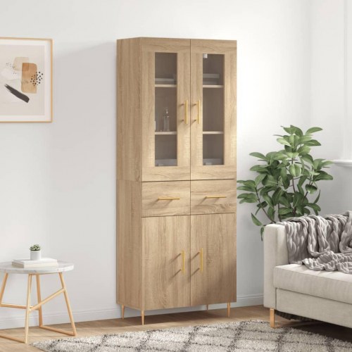 Højskab 69,5 x 34 x 180 cm i konstrueret træ - sonoma-eg