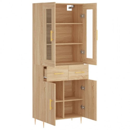 Højskab 69,5 x 34 x 180 cm i konstrueret træ - sonoma-eg