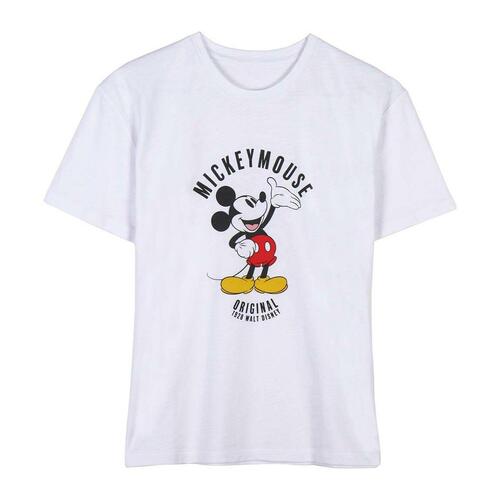 Kortærmet T-shirt til Kvinder Mickey Mouse Hvid L