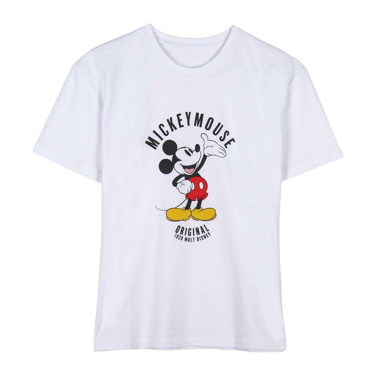 Kortærmet T-shirt til Kvinder Mickey Mouse Hvid L