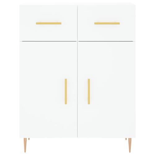 Højskab 69,5x34x180 cm konstrueret træ hvid