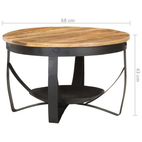 Sofabord Ø68x43 cm ru mangotræ